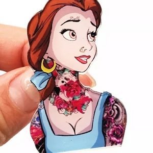 Tattooed Princess Belle Pin